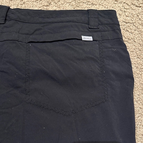 Eddie Bauer Women’s Roll Tab Hem Capri Ankle-Length Pants Black Size 12 - Picture 7 of 10